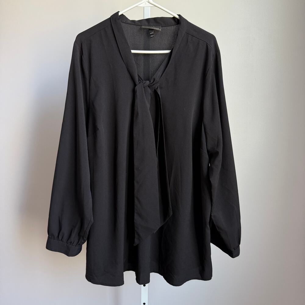 Lane Bryant sz 22/24 black bow blouse